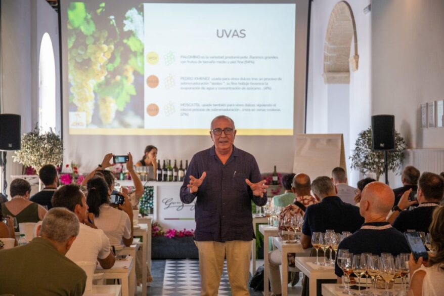 Antonio Flores durante una clase del SherryMaster en 2023