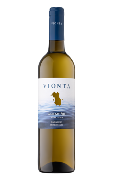 Botella del vinio Vionta Albariño