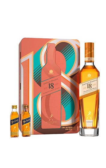 Johnnie Walker 18 YO Geschenkset aus Metall 2x5cl Miniatur