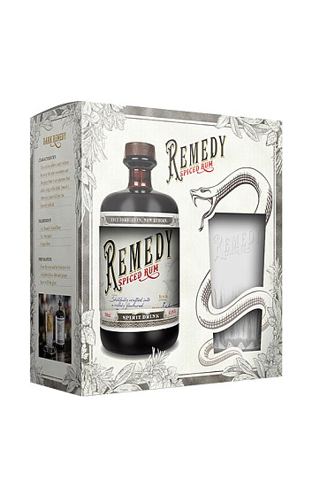 Remedy Spiced Rum Geschenkset mit Glas