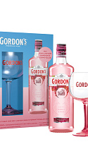 Gordon's Premium Pink Distilled Gin Geschenkset mit Glas